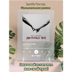 Мот, Бьянка - Абсолютно Всё - постер Spotify - Модульная картины, Репродукции, Декоративные панно, Декор стен