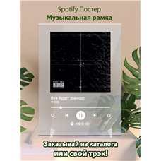 Картина на холсте по фото Модульные картины Печать портретов на холсте УННВ - Все будет хорошо - постер Spotify