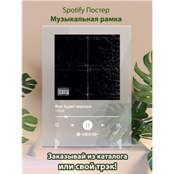 УННВ - Все будет хорошо - постер Spotify - Модульная картины, Репродукции, Декоративные панно, Декор стен