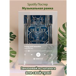 Lana Del Rey - Young and beautiful - постер Spotify - Модульная картины, Репродукции, Декоративные панно, Декор стен