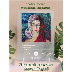 Три дня дождя - Перезаряжай - постер Spotify - Модульная картины, Репродукции, Декоративные панно, Декор стен