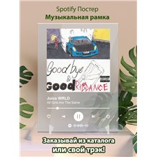 Картина на холсте по фото Модульные картины Печать портретов на холсте Juice WRLD - All Girls Are The Same - постер Spotify