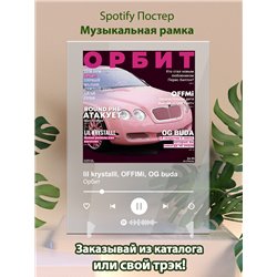 lil krystalll, OFFIMi, OG buda - Oрбит - постер Spotify - Модульная картины, Репродукции, Декоративные панно, Декор стен