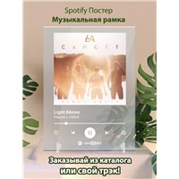 Портреты картины репродукции на заказ - Light Above - Рядом с тобой - постер Spotify