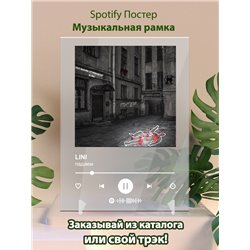 LINI - падаем - постер Spotify - Модульная картины, Репродукции, Декоративные панно, Декор стен