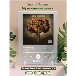 New Politics - My Love - постер Spotify - Модульная картины, Репродукции, Декоративные панно, Декор стен
