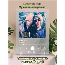 Картина на холсте по фото Модульные картины Печать портретов на холсте CMH, Lida - СТИКЕР - постер Spotify
