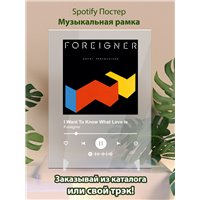 Портреты картины репродукции на заказ - Foreigner - I Want To Know What Love Is - постер Spotify