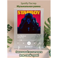 Картина на холсте по фото Модульные картины Печать портретов на холсте The Weeknd - Die For You - постер Spotify