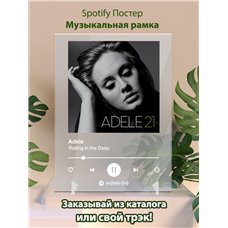 Картина на холсте по фото Модульные картины Печать портретов на холсте Adele - Rolling in the Deep - постер Spotify
