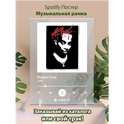 Playboi Carti - Over - постер Spotify - Модульная картины, Репродукции, Декоративные панно, Декор стен