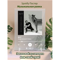 Картина на холсте по фото Модульные картины Печать портретов на холсте МОТ - Когда исчезнет Слово - постер Spotify