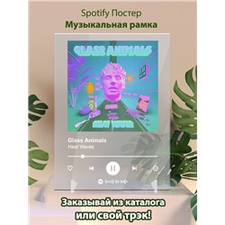 Glass Animals - Heat Waves - постер Spotify - Модульная картины, Репродукции, Декоративные панно, Декор стен