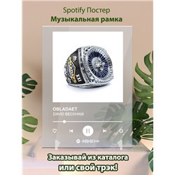 OBLADAET - DAVID BECKHAM - постер Spotify - Модульная картины, Репродукции, Декоративные панно, Декор стен