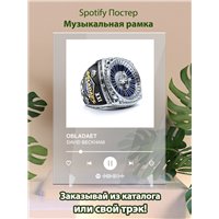 Портреты картины репродукции на заказ - OBLADAET - DAVID BECKHAM - постер Spotify
