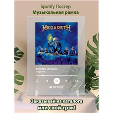 Картина на холсте по фото Модульные картины Печать портретов на холсте Megadeth - Tornado Of Souls - постер Spotify