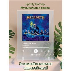 Megadeth - Tornado Of Souls - постер Spotify - Модульная картины, Репродукции, Декоративные панно, Декор стен