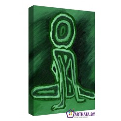 Зеленый человечек - Модульная картины, Репродукции, Декоративные панно, Декор стен
