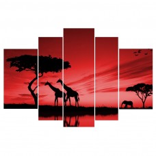 Картина на холсте по фото Модульные картины Печать портретов на холсте Африка на закате