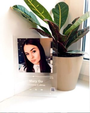 Acryl Spotify Стеклянная панель с фотографией и песней